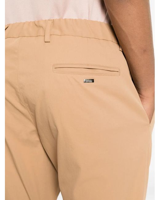 Herno White Pleated Straight-Leg Trousers for men
