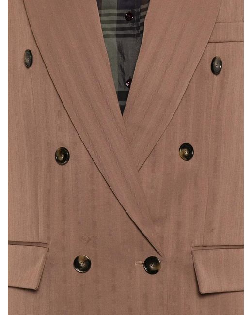 Chaqueta Con Doble Botonadura Stella McCartney de color Brown