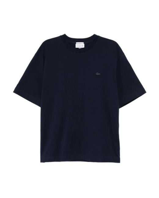 Lacoste Blue T-Shirt Mit Logo-Applikation