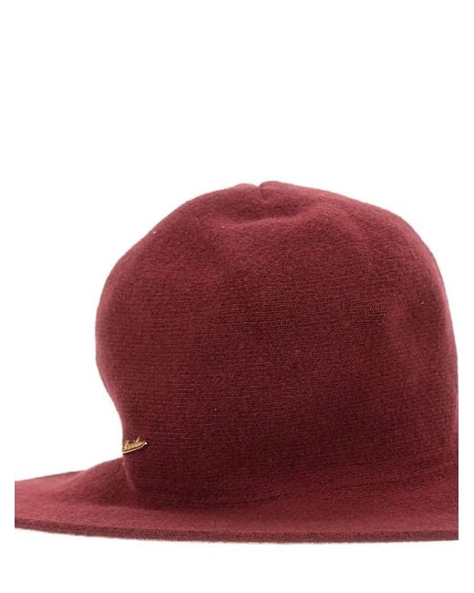 Borsalino Red Angelina Wool Blend Cloche