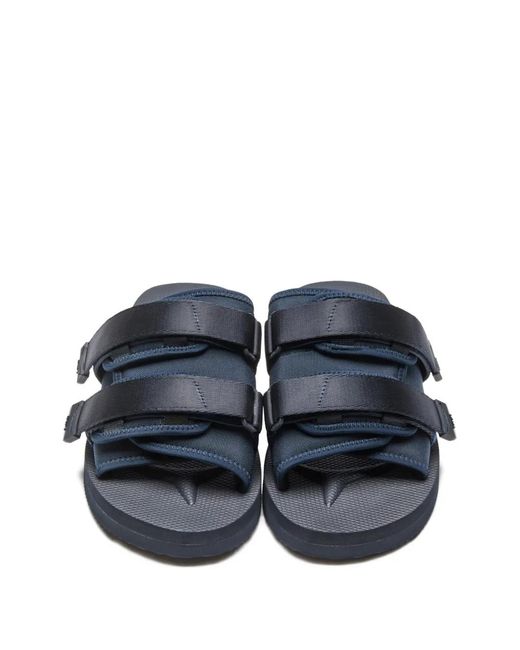 Suicoke Blue Moto Touch-Strap Sandals