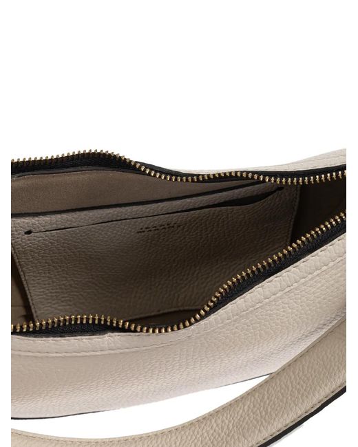 Isabel Marant White Naoko Studded Leather Shoulder Bag