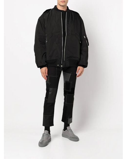 Junya Watanabe Black Zip-Up Bomber Jacket for men