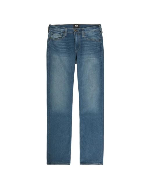 PAIGE Blue Transcend Normandie Straight Jeans for men