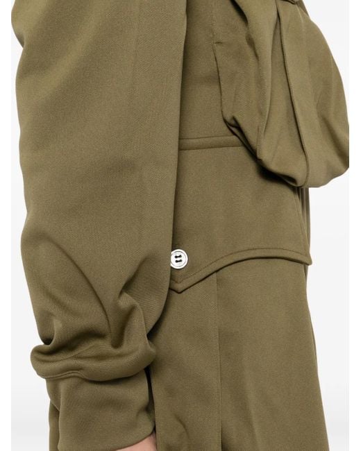 Comme des Garçons Green Drawstring Hoodie for men