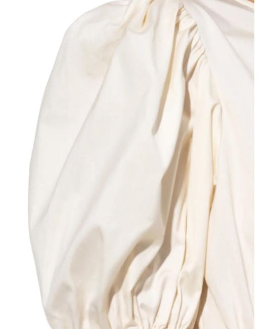 Ulla Johnson Midi-Jurk Met Pofmouwen in het White