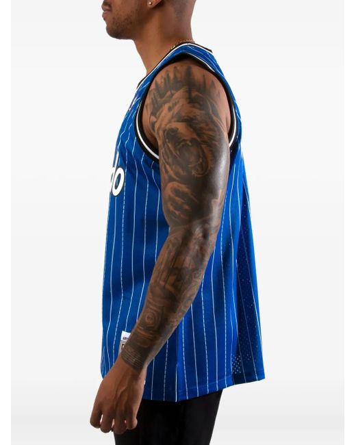 Mitchell & Ness Blue Pinstripe Jersey for men