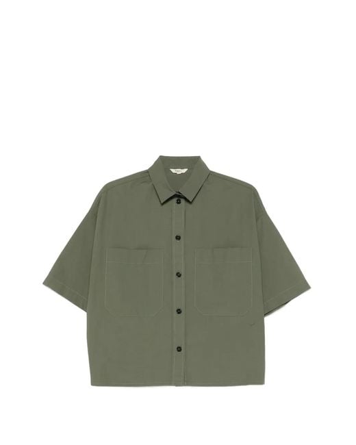 Barena Green Priscilla Vion Patch-Pocket Shirt