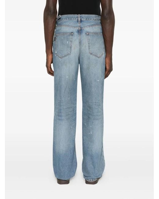 Haikure Jeans Met Verfspatten En Vijf Zakken in het Blue voor heren