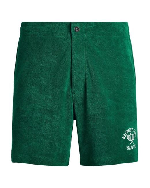 Polo Ralph Lauren Green Terry Shorts for men