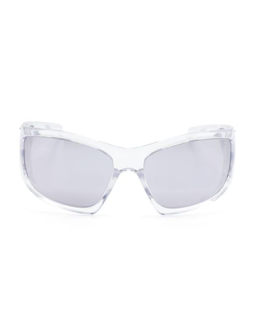 Givenchy White Giv Cut Oversize-frame Sunglasses for men
