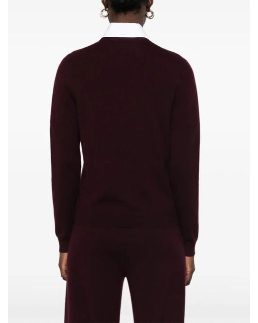 Bompard Purple Crew-Neck Sweater