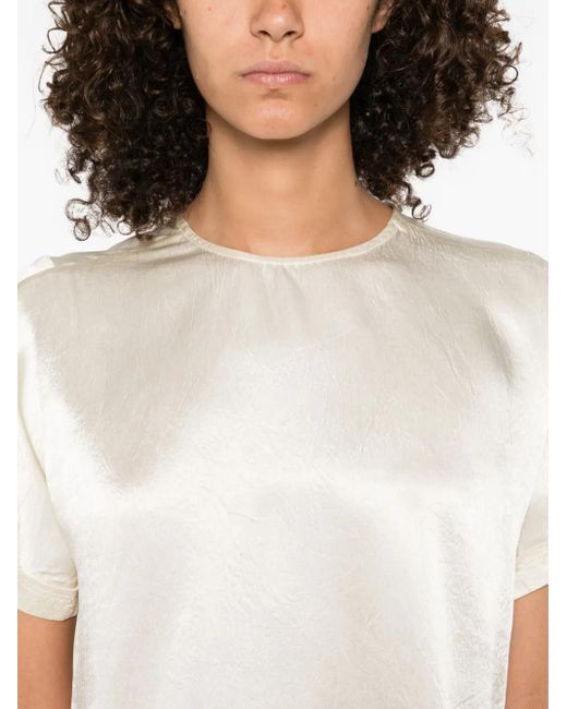 Jonathan Simkhai ショートスリーブ サテンブラウス White