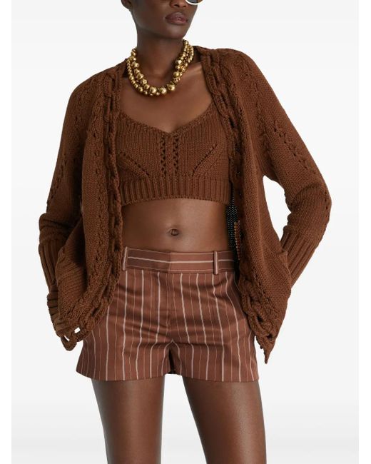 Ermanno Scervino Brown Cotton Top