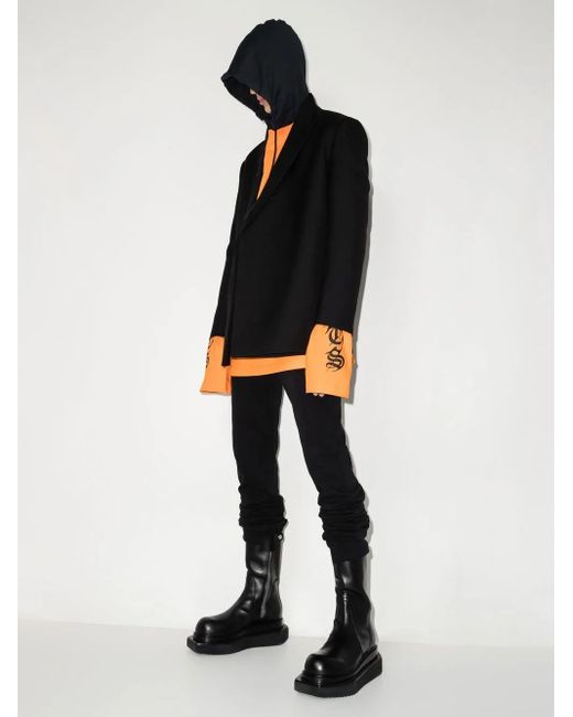 Vetements Black Embroidered Logo Track Pants for men