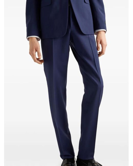 Prada Blue Mohair-Blend Suit for men