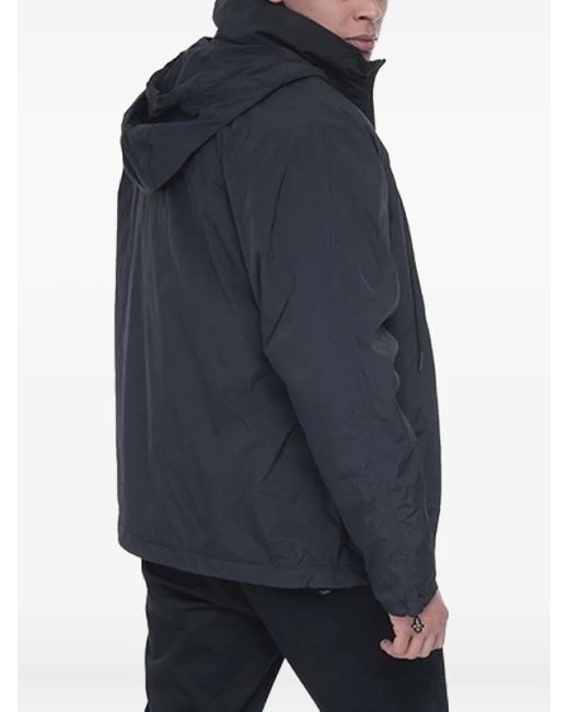 Iceberg Blue Quilted Logo-Plaque Jacket for men