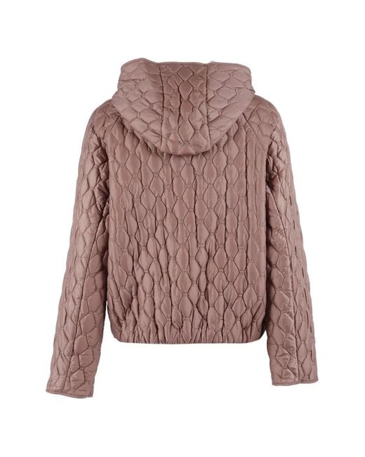 DUNO Pink Hooded Quilted Jacket
