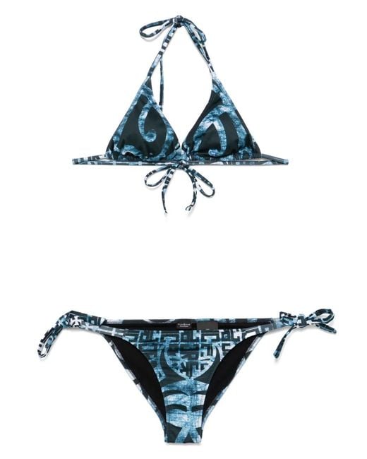 John Richmond White Printed Bikini