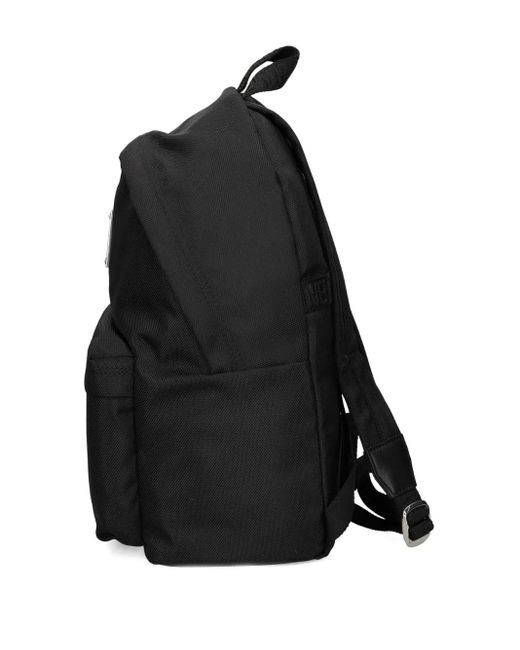Love Moschino Black Logo-Plaque Backpack