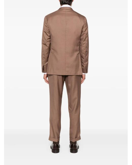 Eleventy Brown Three-Button Suit for men