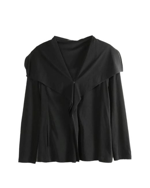 Yohji Yamamoto Black Draped Jacket