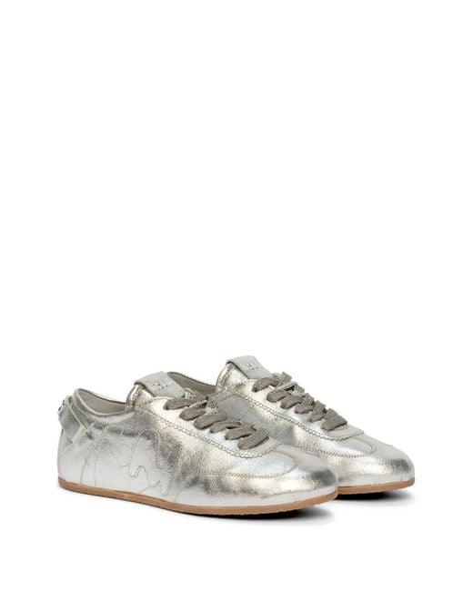MSGM White Lace-Up Sneakers