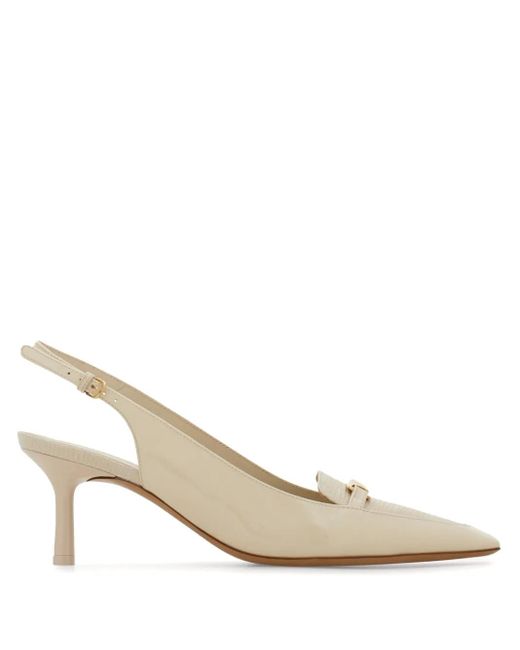 Ferragamo Natural 55Mm New Vara-Buckle Pumps
