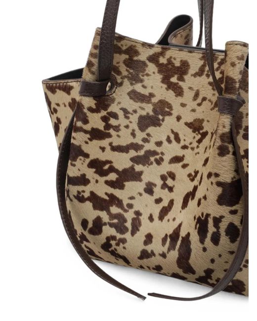 Yuzefi Natural Mochi Cow-Print Shoulder Bag
