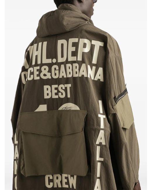 Dolce & Gabbana Green Hooded Parka for men