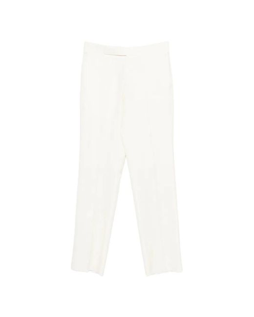 Lardini White Straight Trousers for men