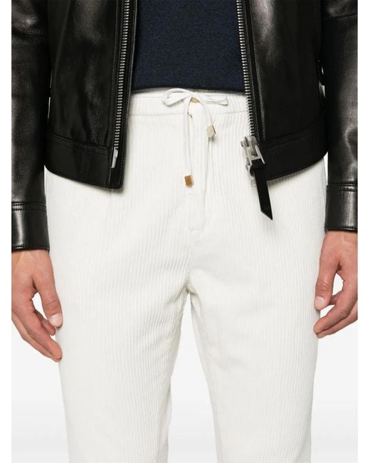 Cruna White Mitte Trousers for men