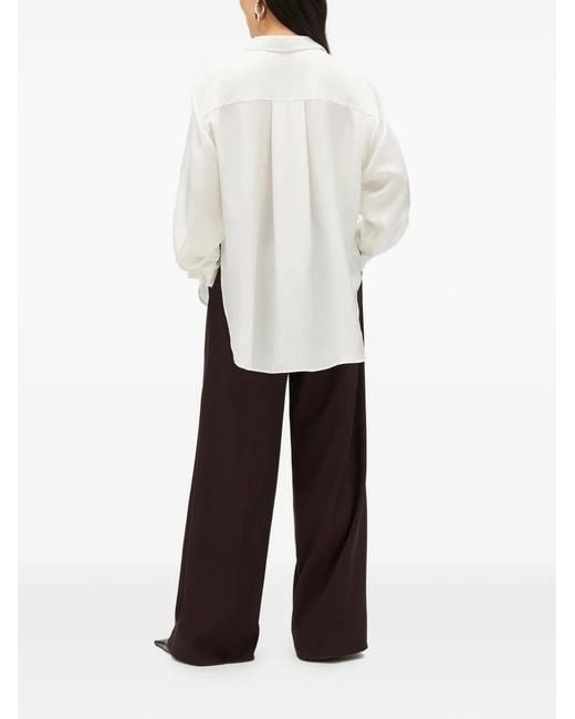 Another Tomorrow White Long-Sleeve Shirt