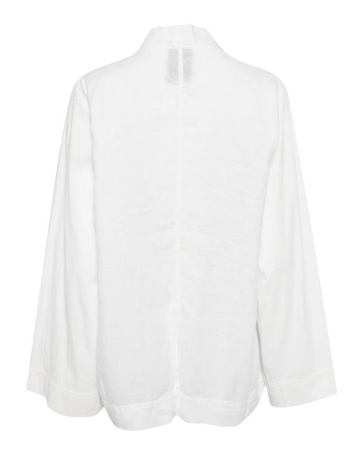Thom Krom White Open-Front Lightweight Jacket