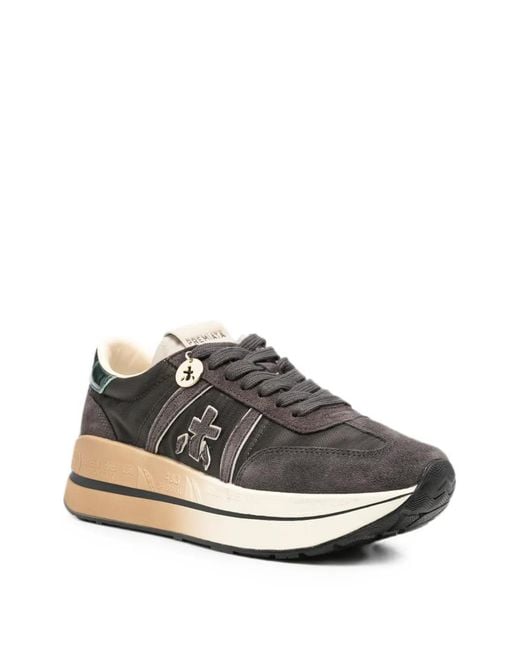 Premiata White Bethcoin Logo-Patch Sneakers