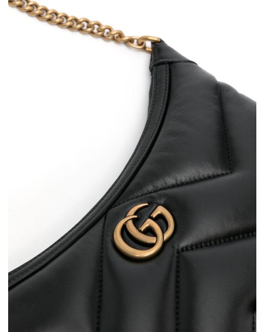 Petit sac porté épaule à motif Marmont Gucci en coloris Black