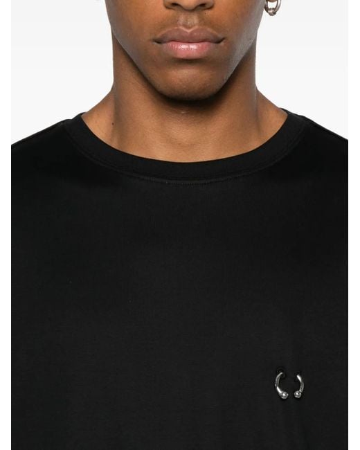 T-Shirt À Ornements Métallisés Mugler pour homme en coloris Black
