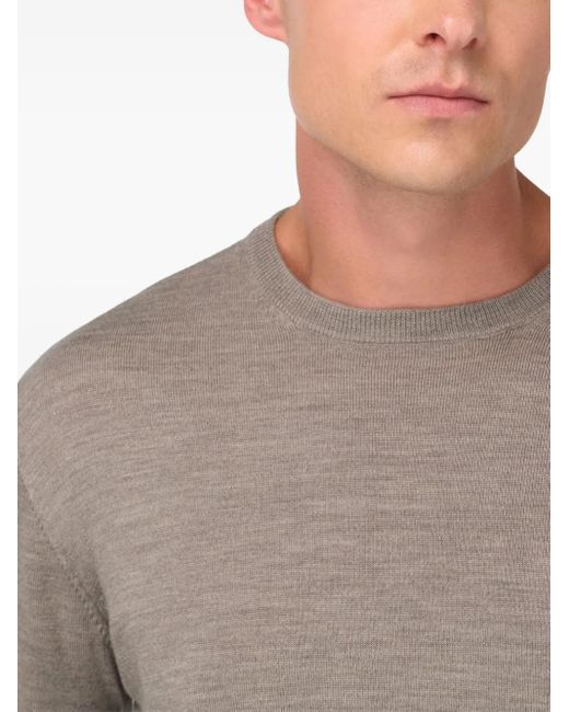 Boggi Gray Crew-Neck Sweater for men