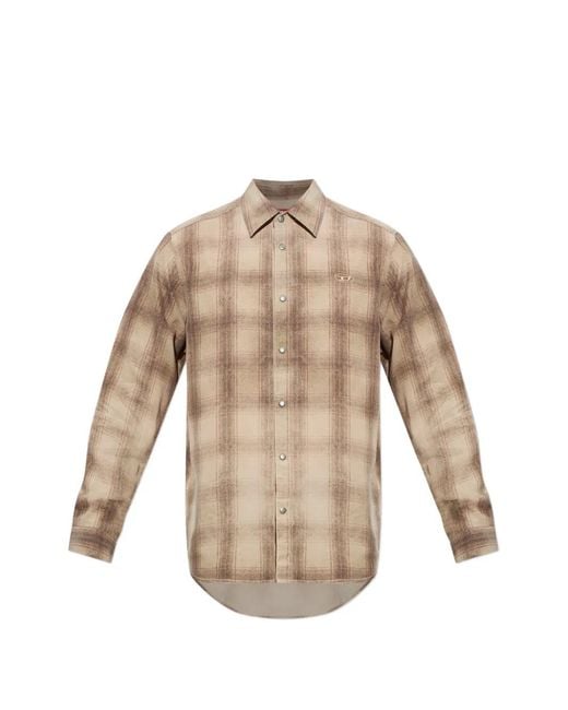 DIESEL Natural Check Shirt for men