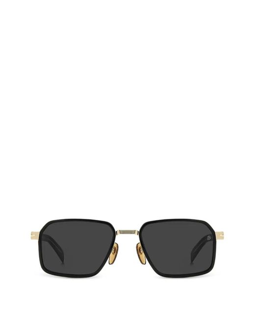 David Beckham Black Lunettes De Soleil À Monture Géométrique