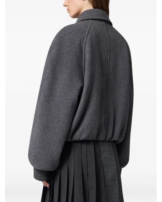 MSGM Gray Jacke Mit Raglanärmeln