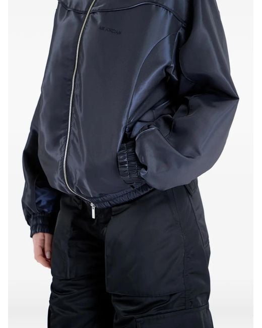 Nike Blue Satin Bomber Jacket