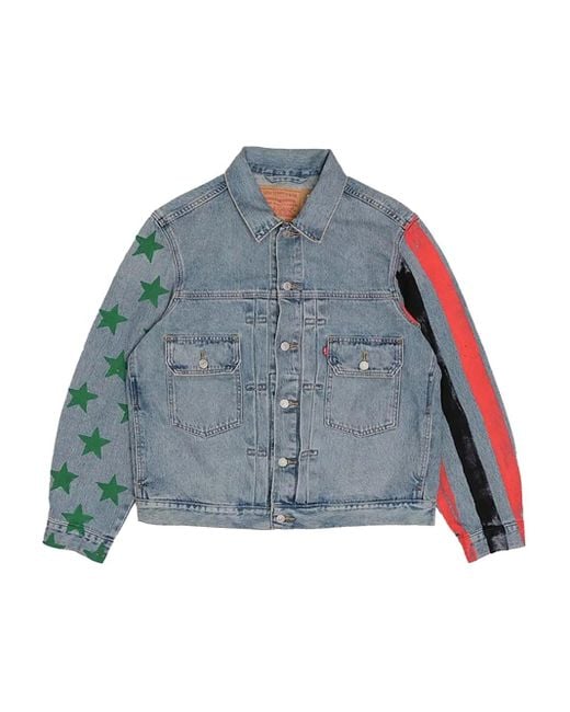 DENIM TEARS Blue Cactus Tears Denim Plant Denim Jacket for men