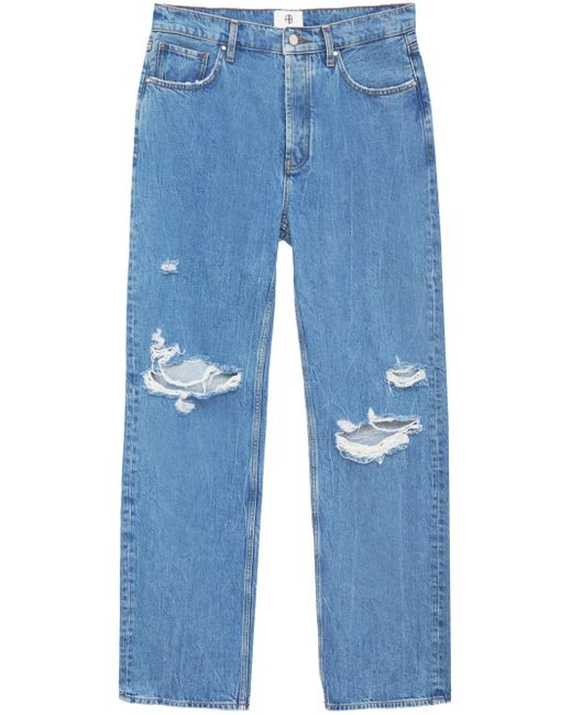 Jean Droit Gio À Taille Haute Anine Bing en coloris Blue