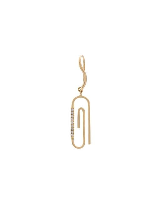 Aurelie Bidermann White 18Kt Paper Clip Earring