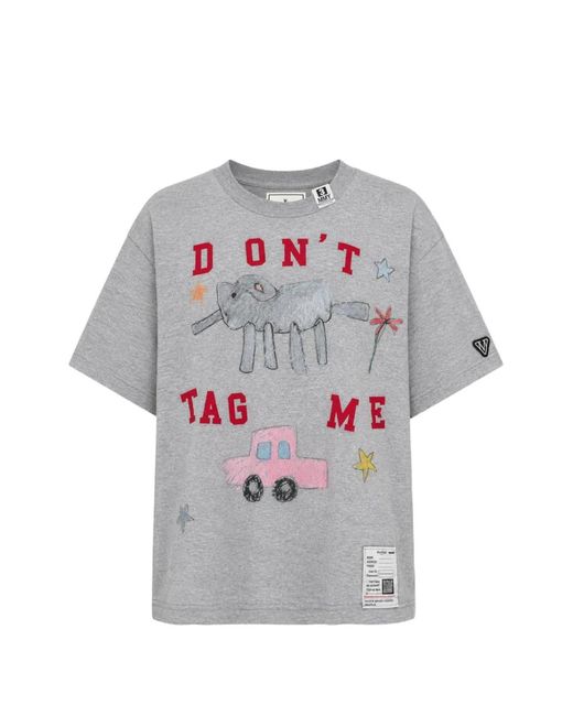 Maison Mihara Yasuhiro Gray Kids-Doodle Printed T-Shirt