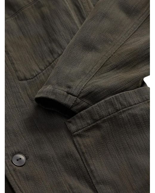 RRL Black Herringbone-Pattern Blazer for men