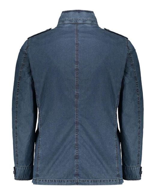 Moorer Blue Flap-Pockets Denim Jacket for men
