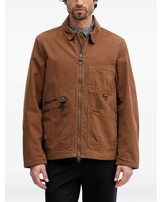 Barbour Brown Cove Zip-Up Pocket Jacket for men