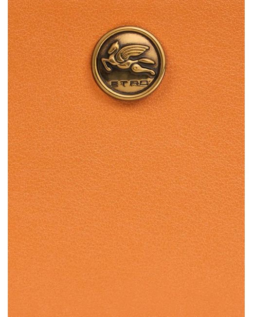 Etro Orange Portefeuille À Appliqué Pegaso